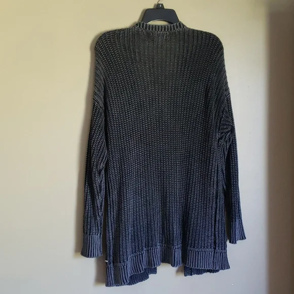 Victoria's Secret PINK Cardigan *RARE* XS Black White Gray Marbled Distressed - Picture 5 of 7